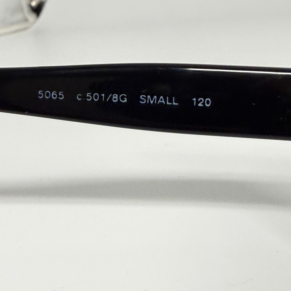Chanel 5065 c.501/8G Small Sunglasses Black Square CC Logo Made in Italy - Picture 5 of 7